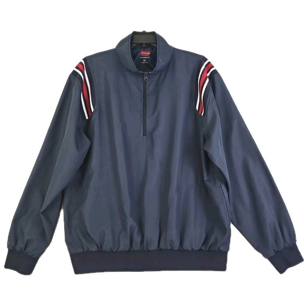 ADAMS ~Men's Size XL~ Navy Pullover Windbreaker Jacket Wind Water Resistant Golf